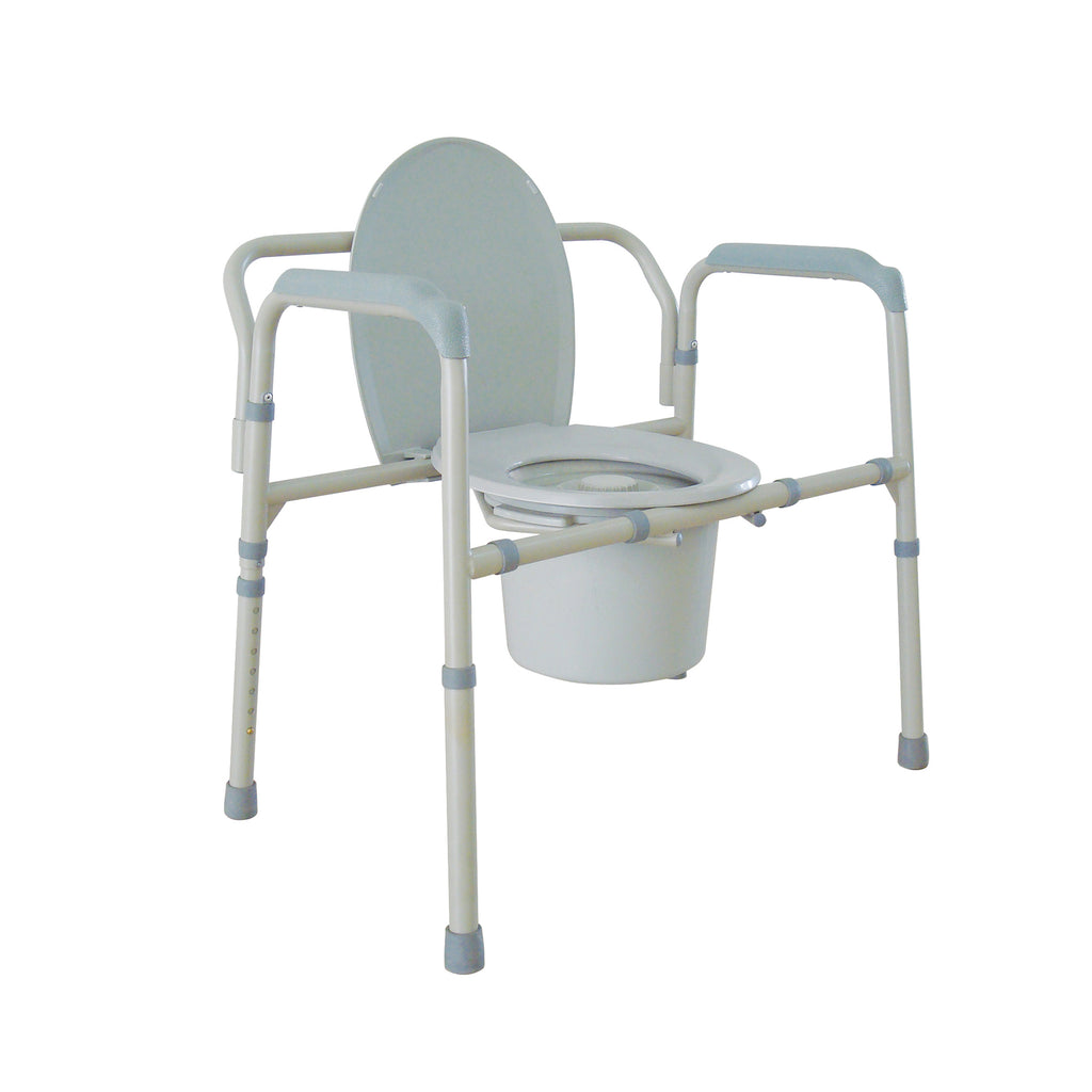 Heavy Duty Bariatric Folding Bedside Commode Chair- Case