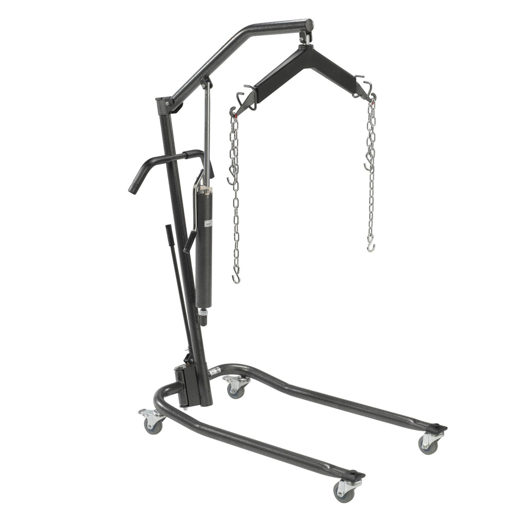 Hydraulic Patient Lift with Six Point Cradle, 3" Casters, Silver Vein- each