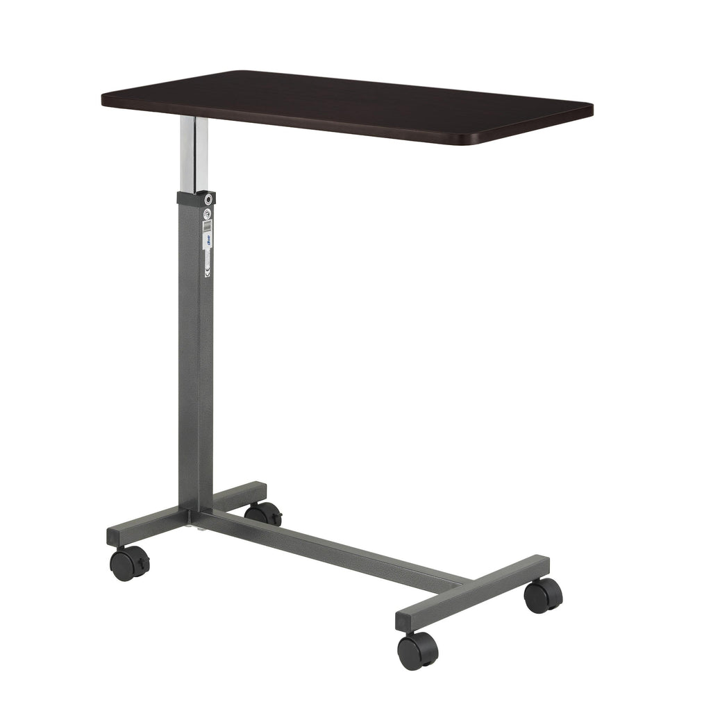 Non Tilt Top Overbed Table, Silver Vein- Case