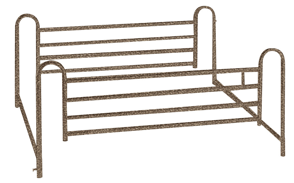 Full Length Hospital Bed Side Rails, 1 Pair- Case