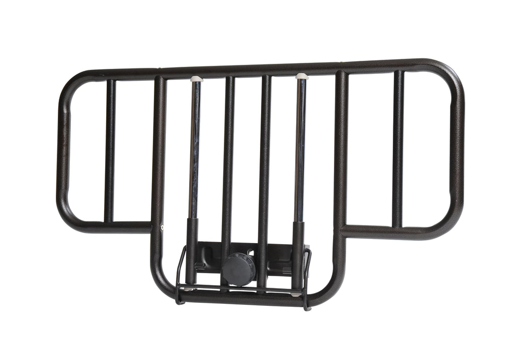 No Gap Half Length Side Bed Rails with Brown Vein Finish, 1 Pair- Case