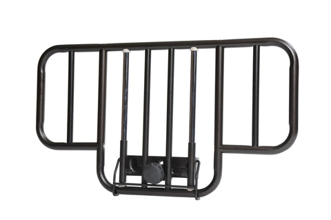 No Gap Half Length Side Bed Rails with Brown Vein Finish, 1 Pair- Case