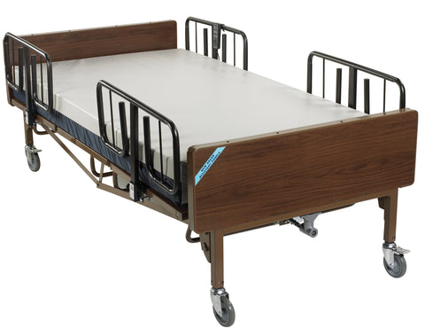 Full Electric Super Heavy Duty Bariatric Hospital Bed with Mattress and 1 Set of T Rails- Case