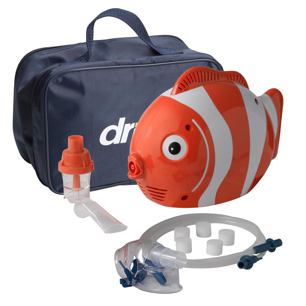 Pediatric Fish Compressor Nebulizer with Reusable and Disposable Neb Kit- each