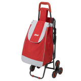 Deluxe Rolling Shopping Cart with Seat, Blue- each