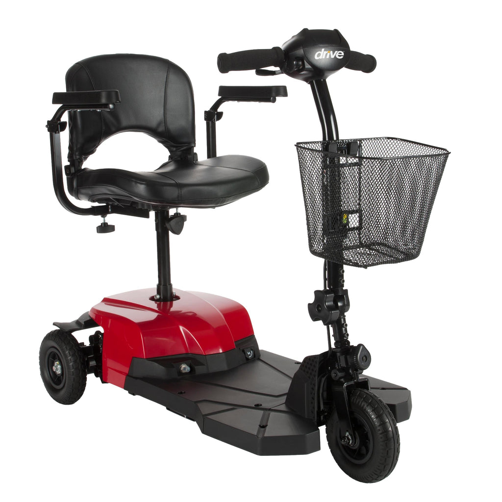 Bobcat X3 Compact Transportable Power Mobility Scooter, 3 Wheel, Red- each