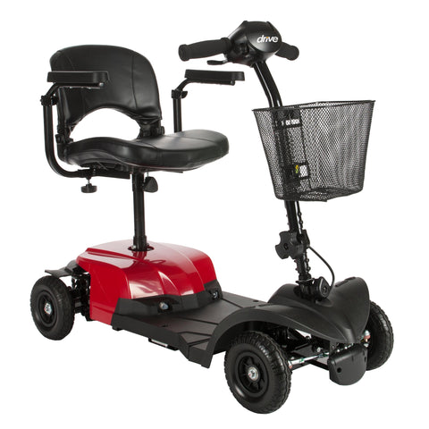 Bobcat X4 Compact Transportable Power Mobility Scooter, 4 Wheel, Red- each