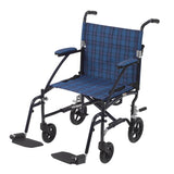 Fly Lite Ultra Lightweight Transport Wheelchair, Burgundy- Case