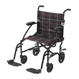 Fly Lite Ultra Lightweight Transport Wheelchair, Burgundy- Case
