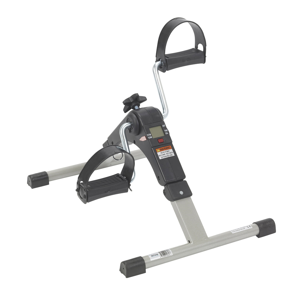 Folding Exercise Peddler with Electronic Display, Black- each
