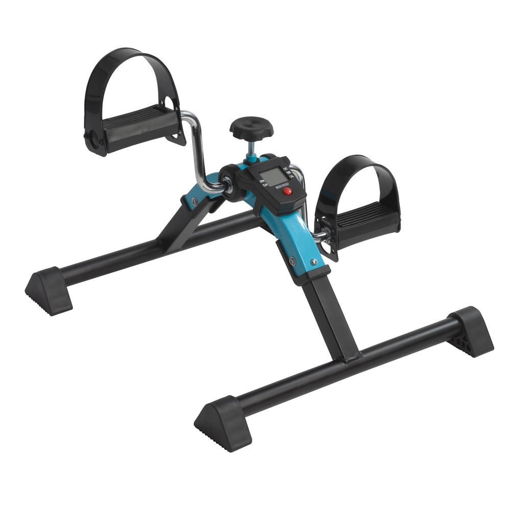 Folding Exercise Peddler with Digital Display, Blue- each