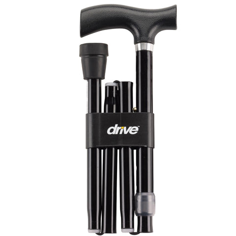 Heavy Duty Folding Cane Lightweight Adjustable with T Handle- each