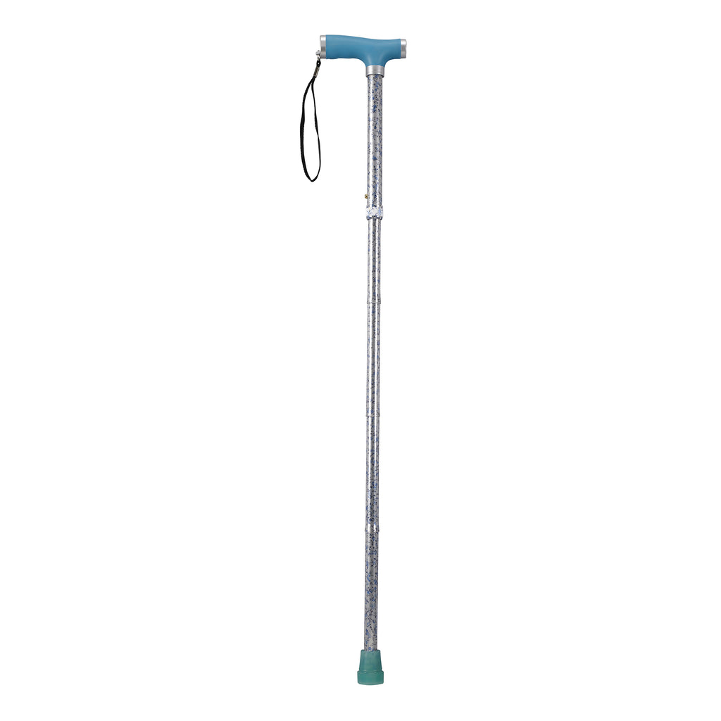 Folding Cane with Glow Gel Grip Handle, Light Blue- each