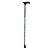 Lightweight Adjustable Folding Cane with T Handle, Peacock- each