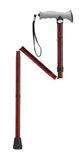 Adjustable Lightweight Folding Cane with Gel Hand Grip, Red Crackle- each