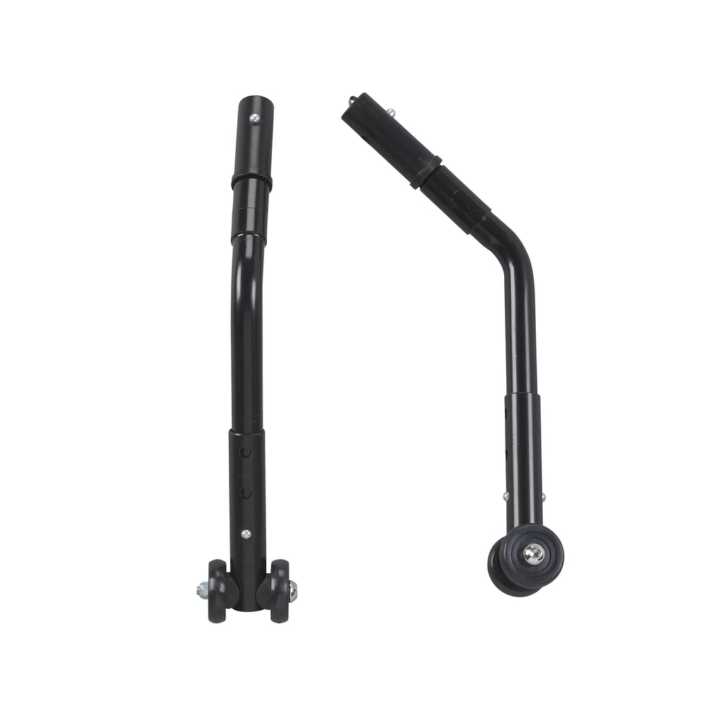 Adjustable Universal Wheelchair Anti Tipper with Wheels, Black, 1 Pair- Box
