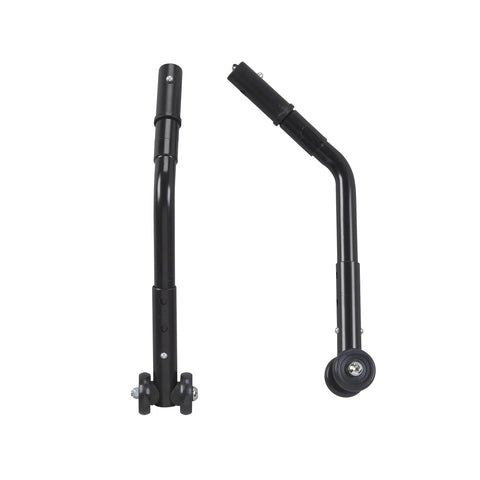 Adjustable Universal Wheelchair Anti Tipper with Wheels, Black, 1 Pair- Box
