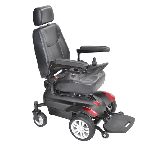 Titan Transportable Front Wheel Power Wheelchair, Full Back Captain's Seat, 20" x 20"- each