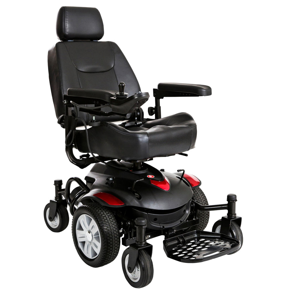 Titan AXS Mid-Wheel Power Wheelchair, 16"x18" Captain Seat- each