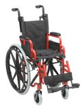 Wallaby Pediatric Folding Wheelchair, 14", Jet Fighter Blue- each